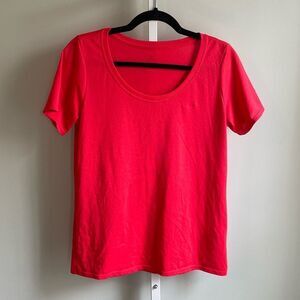 Nike Neon Pink Signature Logo Athletic Tee